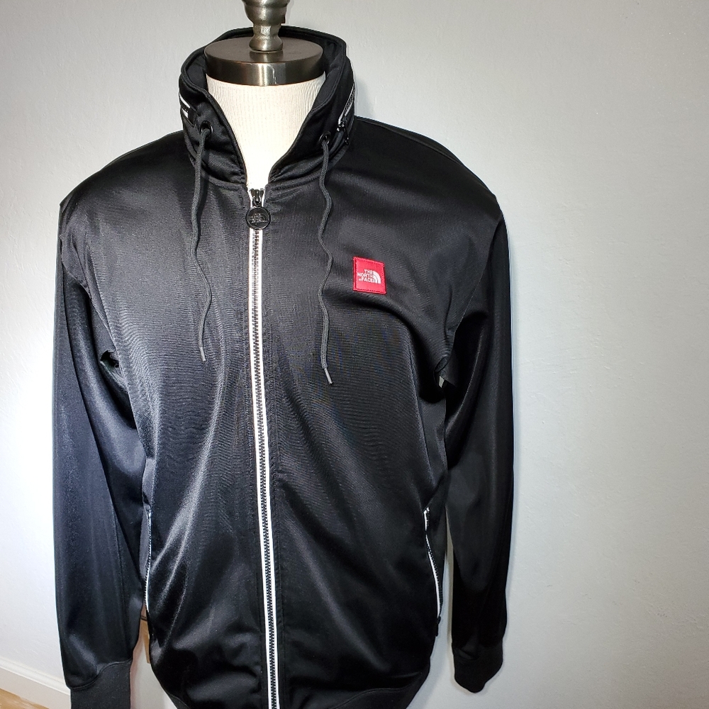North Face Satin Shine Full Zip Hidden Hoodie L